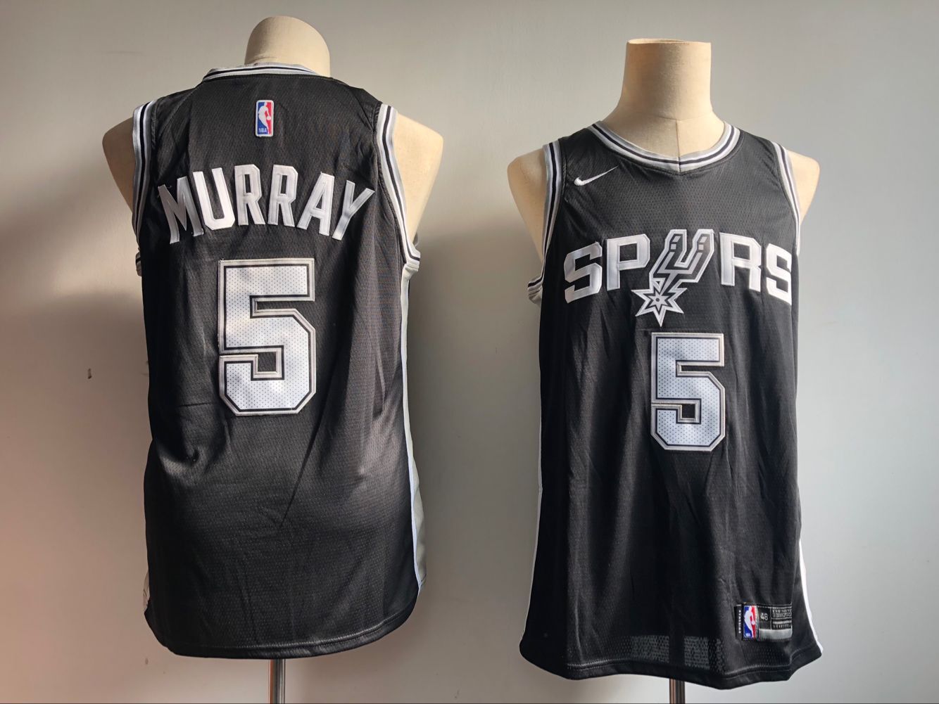 Men San Antonio Spurs #5 Murray Black Game NBA Jerseys-0